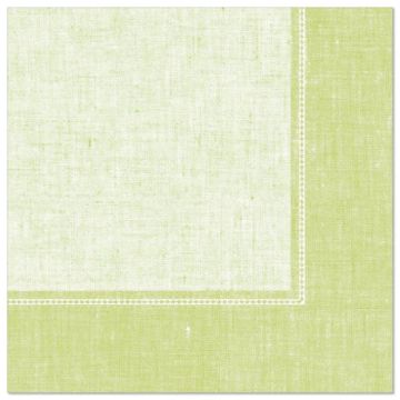 Serviettes "ROYAL Collection" pliage 1/4 
 40 cm x 40 cm vert clair "Linum"