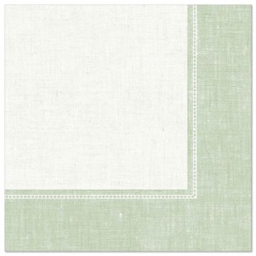 Serviettes "ROYAL Collection" pliage 1/4  40 cm x 40 cm vert jade "Linum"