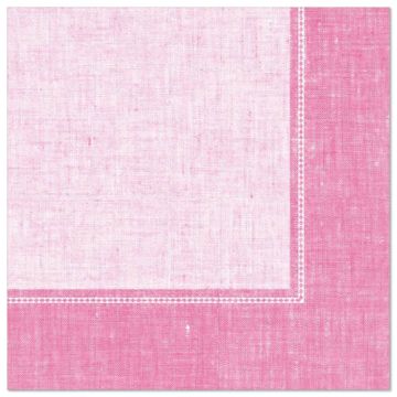 Serviettes "ROYAL Collection" pliage 1/4, 40 cm x 40 cm rose, "Linum"