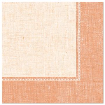 Serviettes "ROYAL Collection" pliage 1/4  40 cm x 40 cm terracotta "Linum"