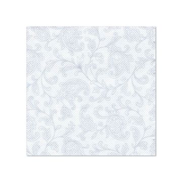 Serviettes "ROYAL Collection" pliage 1/4 25 cm x 25 cm blanc "Ornaments"