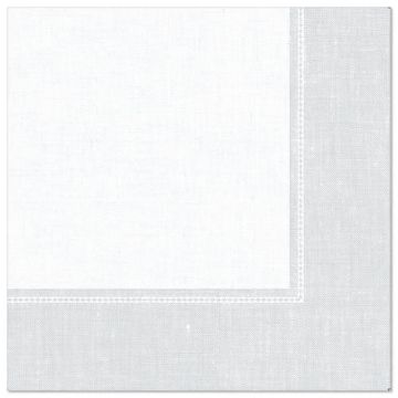 Serviettes "ROYAL Collection" pliage1/4  40 cm x 40 cm blanc "Linum"