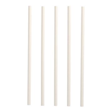 Pailles pour shakes, papier "pure" Ø 8 mm · 25 cm blanc