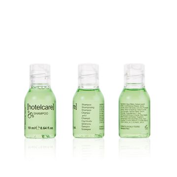 Shampooing "Hotel Care" 19 ml transparent , flacons d'essai