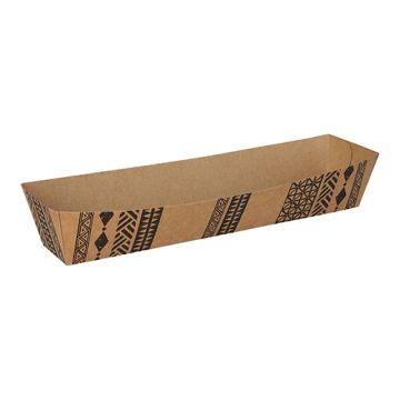 Barquettes snack, carton 5 cm x 20 cm marron "Maori"