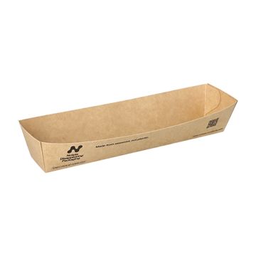 Barquettes snack, carton "NOTPLA" 3,5 cm x 3,3 cm x 18,5 cm marron