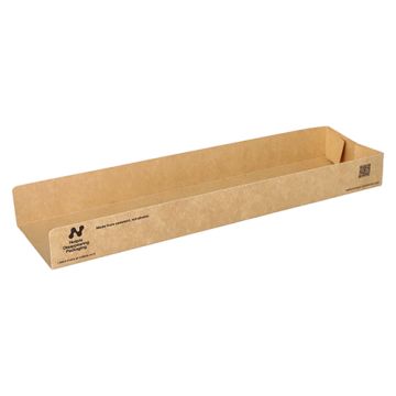 Barquettes snack, carton "NOTPLA" 3 cm x 7,5 cm x 28,5 cm marron