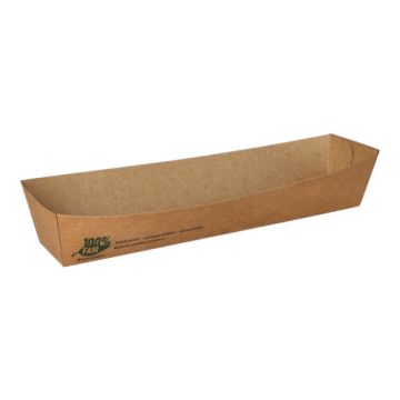 Barquettes snack, carton "pure" 5 cm x 20 cm marron "100% Fair"