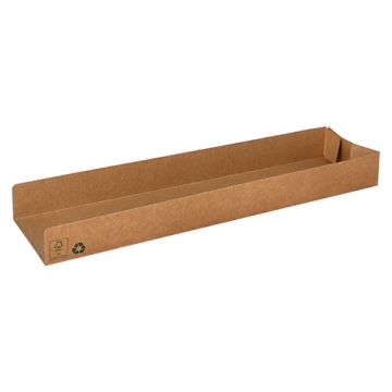 Barquettes snack, carton "pure" 7,5 cm x 28,5 cm marron "100% Fair"