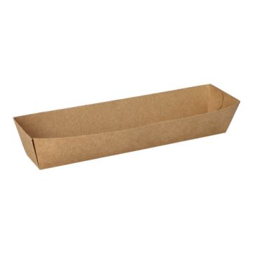 Barquettes snack, carton "pure" 5 cm x 20 cm marron