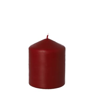 Bougie cylindrique Ø 80 mm · 100 mm rouge cerise