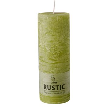 Bougie cylindrique Ø 68 mm · 190 mm Bouleau "Rustic" teinté dans la masse