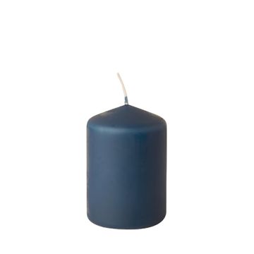 Bougie cylindrique Ø 69 mm · 100 mm bleu foncé