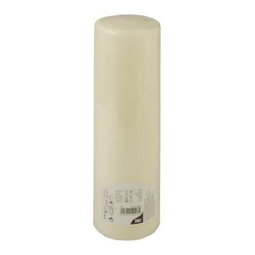 Bougie cylindrique Ø 80 mm · 290 mm ivoire "Ivory" à tête plate