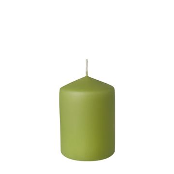 Bougie cylindrique Ø 69 mm · 100 mm vert pastel