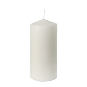 Bougie cylindrique Ø 66 mm · 150 mm blanc , 100% Stéarine