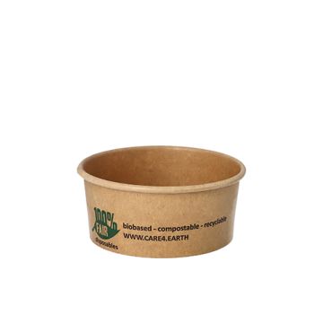 Terrines à soupe, carton rond 180 ml Ø 9,8 cm · 4,9 cm marron