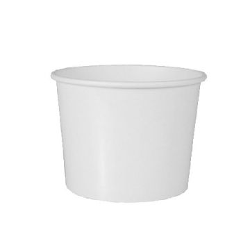 Terrines à soupe, carton "To Go" rond 350 ml Ø 9,9 cm · 7 cm blanc