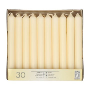 Bougies de table Ø 2,1 cm · 19,6 cm crème