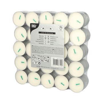 Chauffe-plats Ø 37 mm · 22 mm blanc en 100 % stéarine