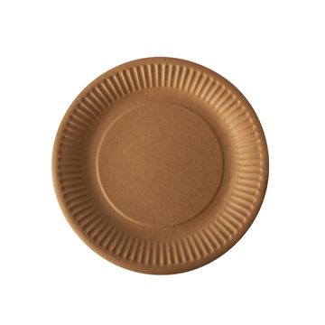 Assiettes, carton "pure" rond Ø 19 cm marron