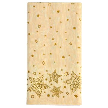 Nappe, aspect tissu, Airlaid 120 cm x 180 cm crème "Christmas Shine"