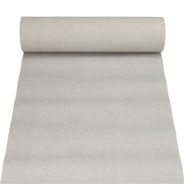 Chemin de table, aspect tissu, PV-tissu "ROYAL Collection" 24 m x 40 cm gris "Textile"