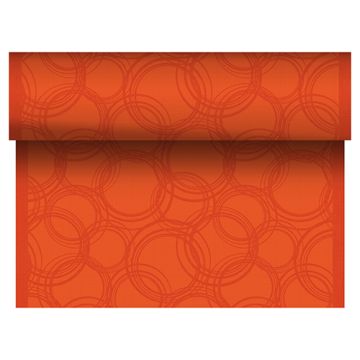 Chemin de table, aspect tissu, PV-tissu "ROYAL Collection" 24 m x 40 cm nectarine "Bubbles"