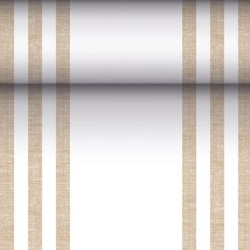 Chemin de table, aspect tissu, PV-tissu "ROYAL Collection" 24 m x 40 cm sable "Lines"