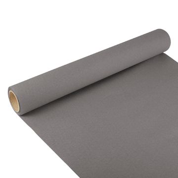 Chemin de table "ROYAL Collection" 3 m x 40 cm gris en rouleau