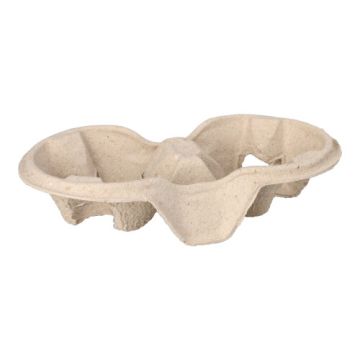 Plateaux, carton "To Go" 4,6 cm x 22,3 cm x 11,6 cm naturel Pour 2 gobelets