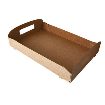 Plateaux, carton "pure" 4,5 cm x 35 cm x 24 cm marron "100% Fair"