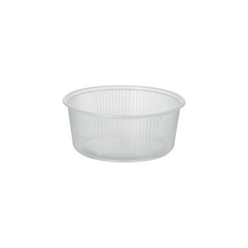 Boîte d'emballage, PP rond 200 ml Ø 10,1 cm · 4,3 cm transparent