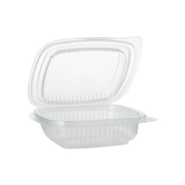 Boîtes avec couvercle-charnière en PP rectangulaire 150 ml 4 cm x 11,5 cm x 12 cm transparent