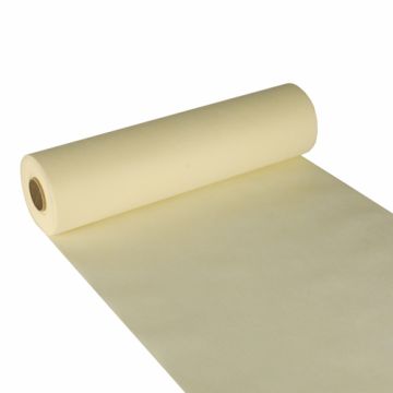 Chemin de table, aspect tissu, non tissé "soft selection" 24 m x 40 cm crème