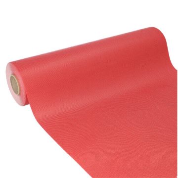 Chemin de table, aspect tissu, non tissé "soft selection plus" 24 m x 40 cm rouge