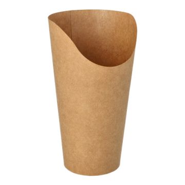 Coupelles, carton 590 ml 15,9 cm x 6 cm x 8 cm marron