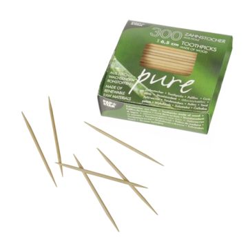 Cure dents, bois "pure" rond 6,5 cm