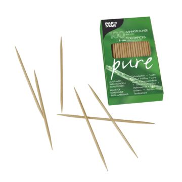 Cure dents, bois "pure" rond 8 cm