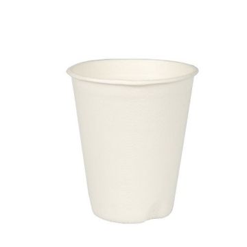 Gobelets, canne à sucre "pure" 0,2 l Ø 8 cm · 9,1 cm blanc à boissons chaudes